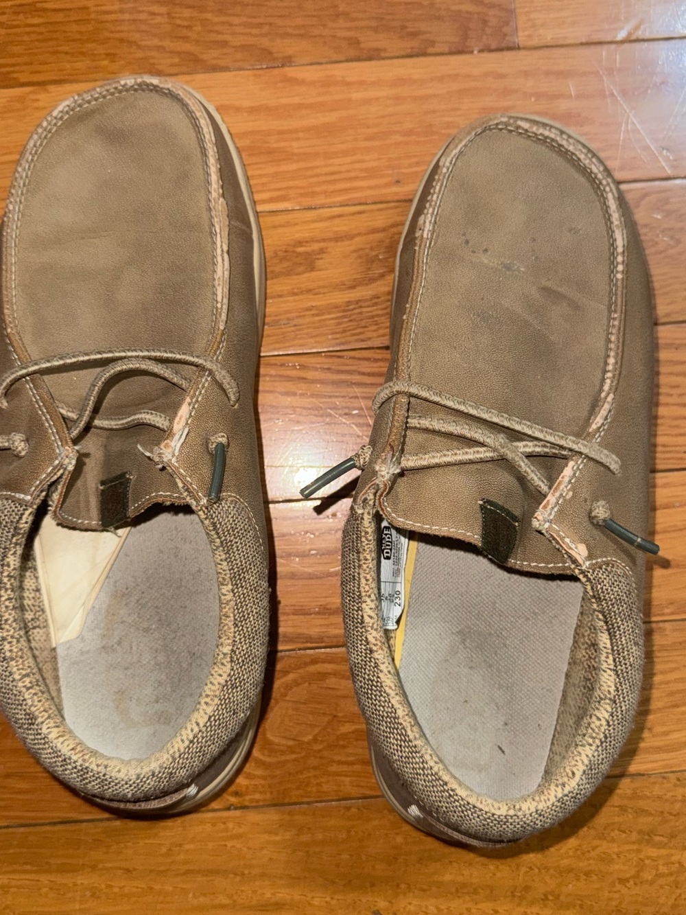 Hey Dude Kids Slip-On Loafers in Khaki